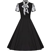 GownTown Women's 1950s Retro Cocktail Party Swing Dress with Pockets