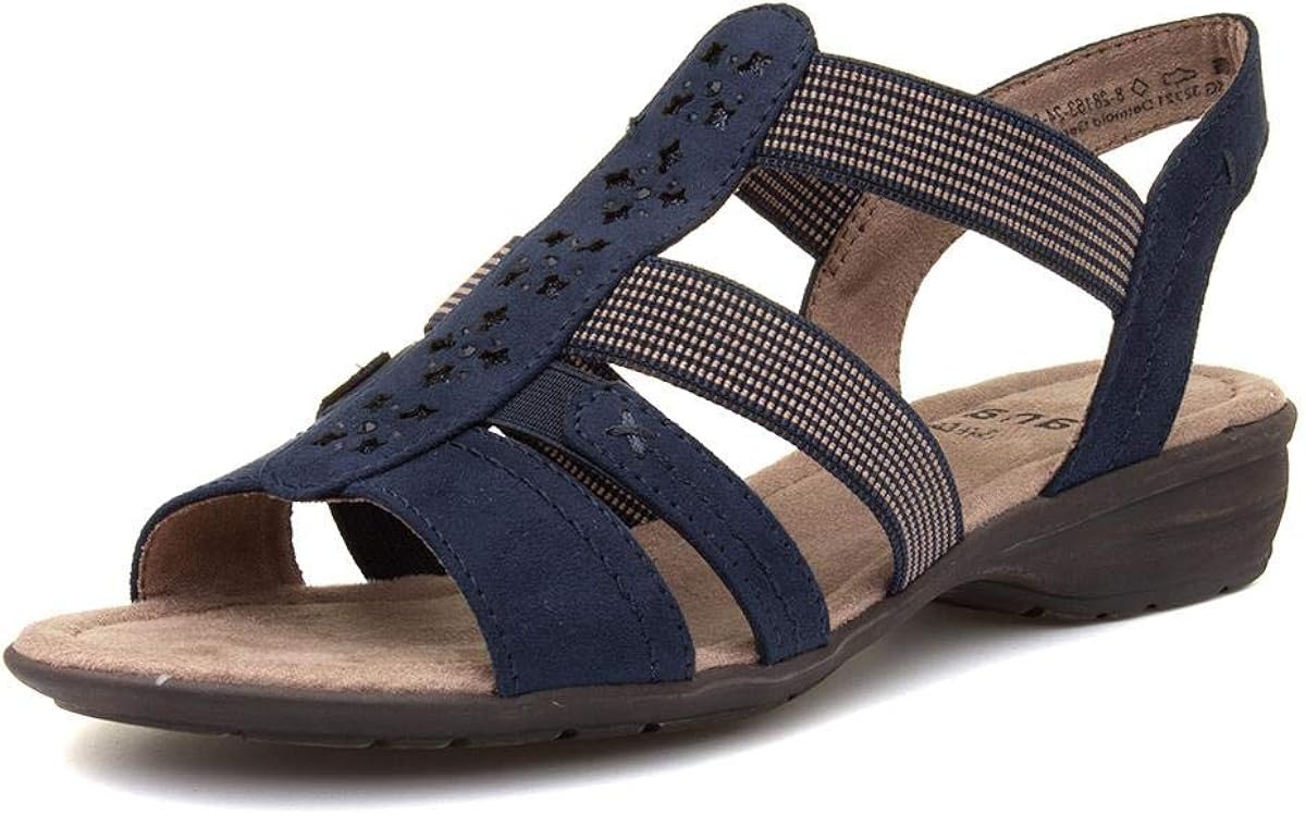 Jana Softline Womens Navy Slip On Sandal Amazon.co.uk Shoes & Bags