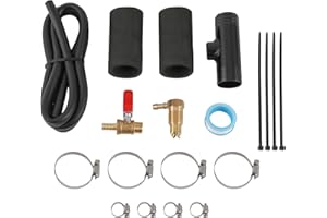 RALZAOTO Auxiliary Fuel Tank Install Kit Diesel Installation Kit Compatible With 1999-2024 Ford 1999-2012 Dodge 2011-2022 Chevy/GMC, Gravity Fueled Auxiliary Fuel Tank With 1 1/2" Fill Line Replace# 11025