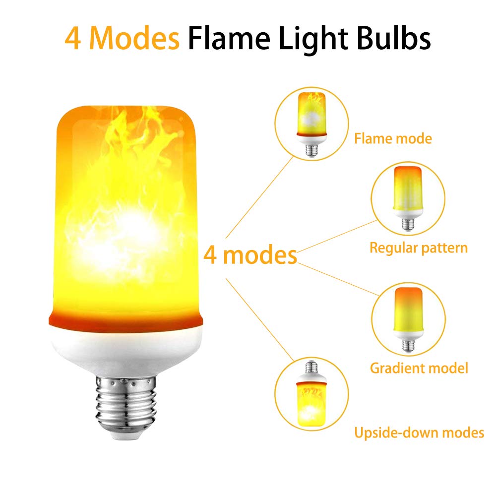 LED Flicker Flame Effect Light Bulb with Upside Down Effect,E26 LED Flickering 657631832229 eBay