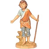 Fontanini by Roman Inc., Zeke The Boy Farmer, 5" Collection, Nativity Figure and Accessories, Hand Sculpted and Painted