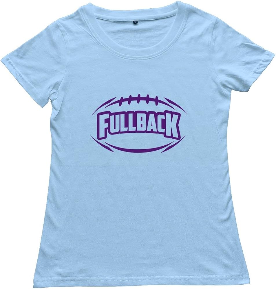 Women AMERICAN FOOTBALL Fullback Custom Slim Fit Sky Blue T