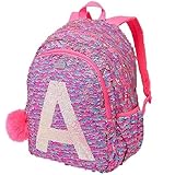 pastel unicorn flip sequin initial backpack