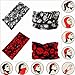 VANCROWN Headwear Head Wrap Sport Headband Sweatband 220 Patterns 12 in 1 Magic Scarf 12PCS & 6PCS 12 in 1 (12PCS.Skeletons)