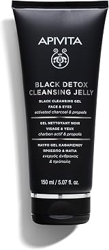 Apivita Black Detox Cleansing Jelly 150ml Face & Eyes Charcoal Propolis view 1