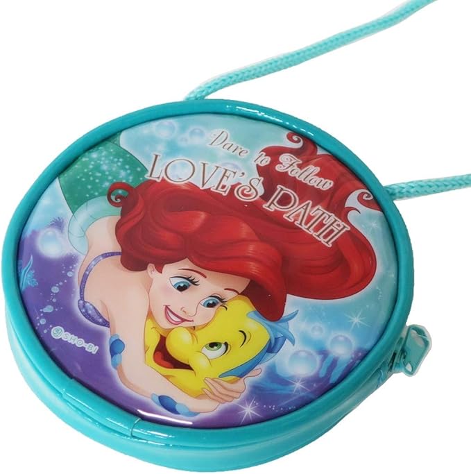 Amazon リトルマーメイド アリエル キッズポシェット 丸型ネックポーチ 19ss ディズニー バッグ 財布 おもちゃ
