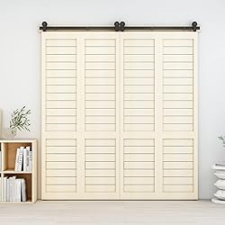 CCJH 14FT Bi-Folding Sliding Barn Door Hardware Kit