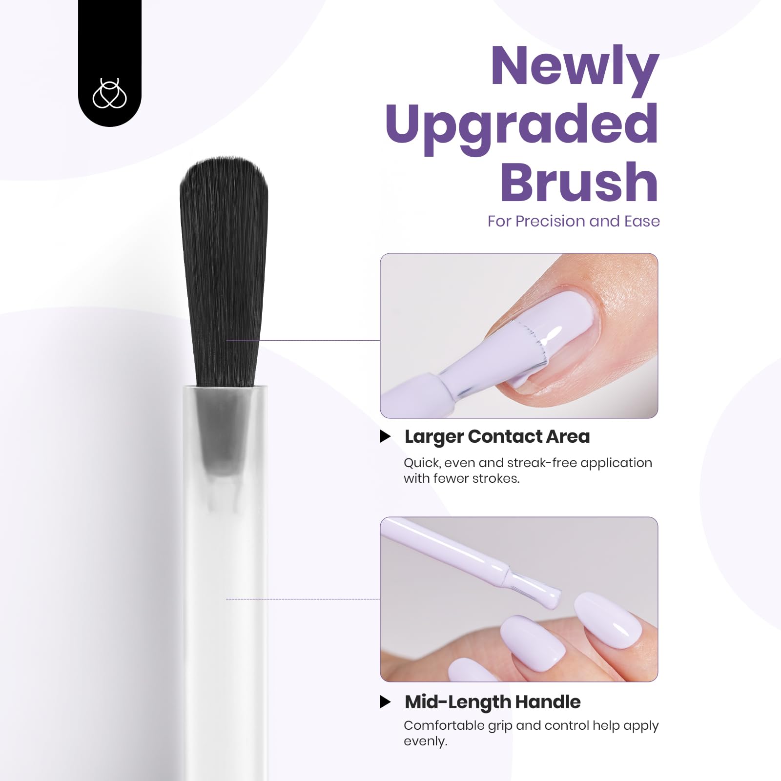 Beetles Purple Gel Nail Polish, Lavender Spring Gel Nail Polish 1Pcs 15ml High Gloss Soak Off Gel Polish Nail Art Manicure Salon - Image 6