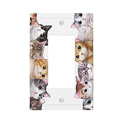 Tewujay Decorative Outlet Wall Plate Lovely Kitten