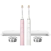 Philips Sonicare DiamondClean Connected Rechargeable Battery Powered Toothbrush 2-Pack Pink/White
