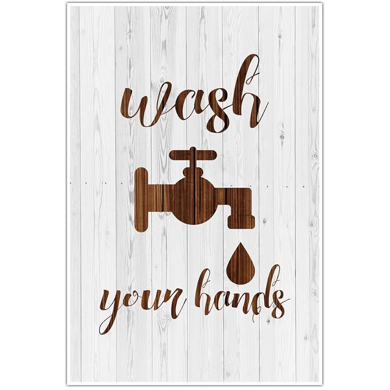 Amazon Com Wash Your Hands Bathroom Decor Wall Art Handmade