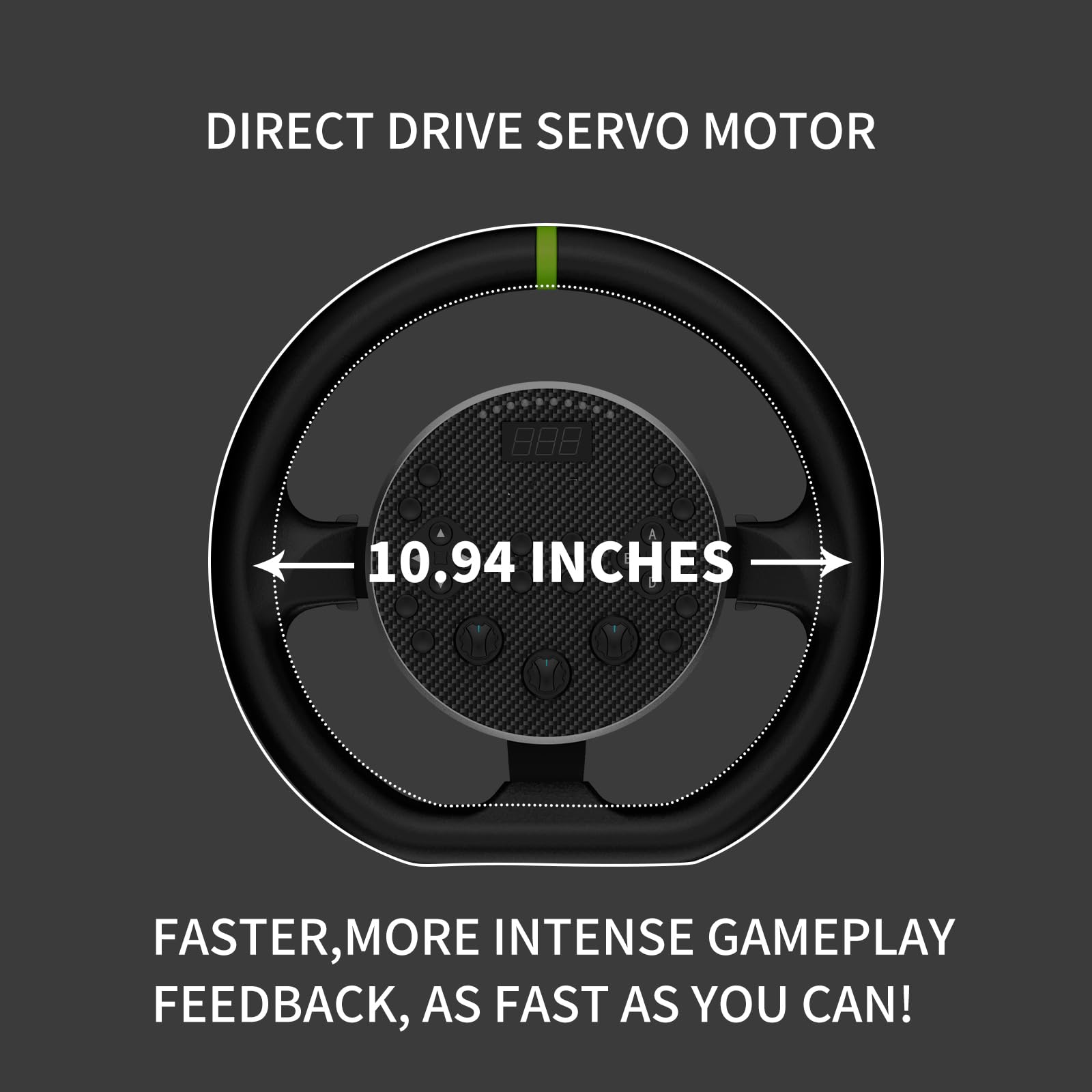 CAMMUS Racing Wheels, cubierta de rueda de cuero + retenedor de escritorio, fuerza de retroalimentación real, levas de cambio magnéticas, operación de alto rendimiento de PC - negro (Negro - juego de 2 piezas)