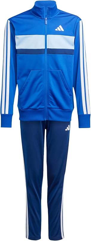 Unisex Kids Seasonal Essentials Tiberio 3 Stripes Tricot Royal Blue/White/Glow Blue 13-14 Years 13-14 Years