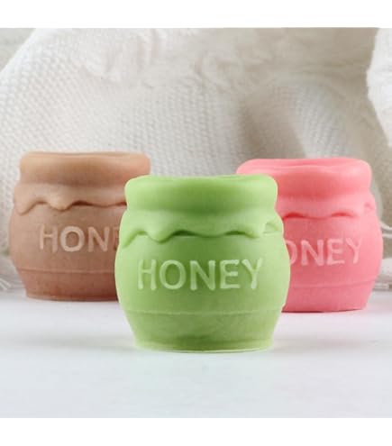 Honey Jar Bear Silicone Mold For Resin Candles - DIY Epoxy Mold With Lid For Crafts And Home Decor