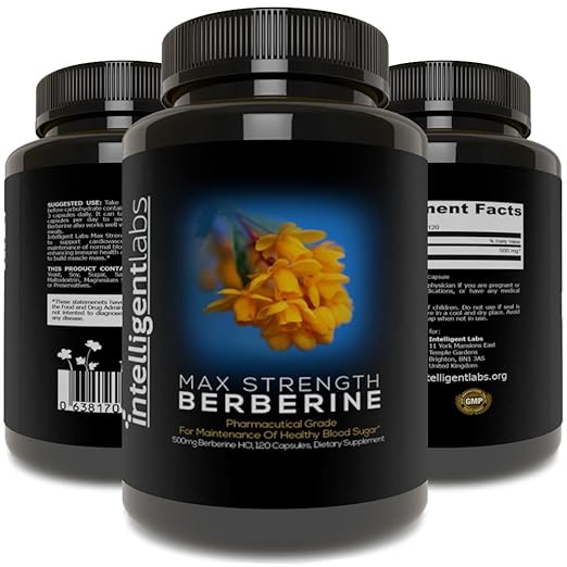 Intelligent Labs Berberine HCL Plus, 500mg each, 120 Capsules