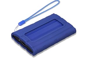 Lacdo Silicone Carrying Case for Samsung T7 Shield Portable SSD 1TB 2TB 4TB External Solid State Drive, Soft Silicone Case Pr