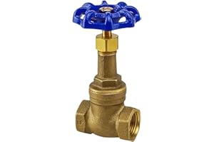 Midline Valve I44U256 Long Bonnet Gate Valve with Wheel Handle, Heavy Duty, Lead-Free, Water Shutoff 3/4 in. FIP Connections, Cast Brass