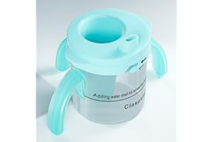 ClaspVital Kitchen Cups for Adults 5cc 10cc 15cc, Update Flow Control Spill Proof Cup (Light Blue)