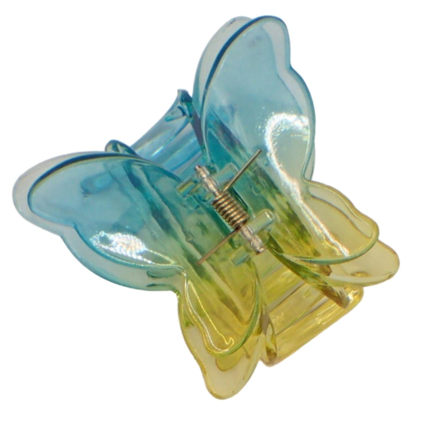 Topkids Accessories Coloured Transparent Ombre Butterfly Hair Clips, Butterfly Claw Clip for Women & Girls, Cute Hair Accessories, 90s Y2K Style Moving Butterfly Clips, Butterfly Hair