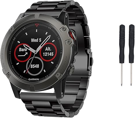 garmin fenix 5x metal band replacement
