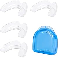 Mouth Guard for Grinding Teeth, Moldable Dental Guard for Night Sleeping - 4 Pack