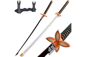 WERKON Demon Slayer Sword 41inch - with Stand Anime Sword- Zenitsu Sword & Tanjirou Sword & Rengoku Sword - Various Styles Available