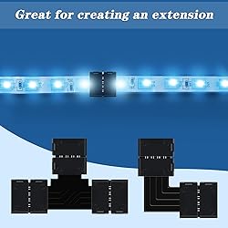 30 Pieces RGB LED Strip Connector Full Kit, 4 Pin