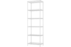 HOMEFORT 6-Tier Wire Shelving, 6 Shelves Unit Metal Storage Rack, Durable Organizer, Perfect for Pantry Closet Kitchen Laundr