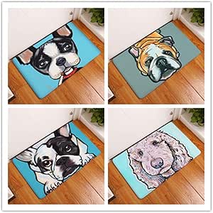 TPCMD Facilidad Alfombra Impresa Perro Azul tapete Absorbente
