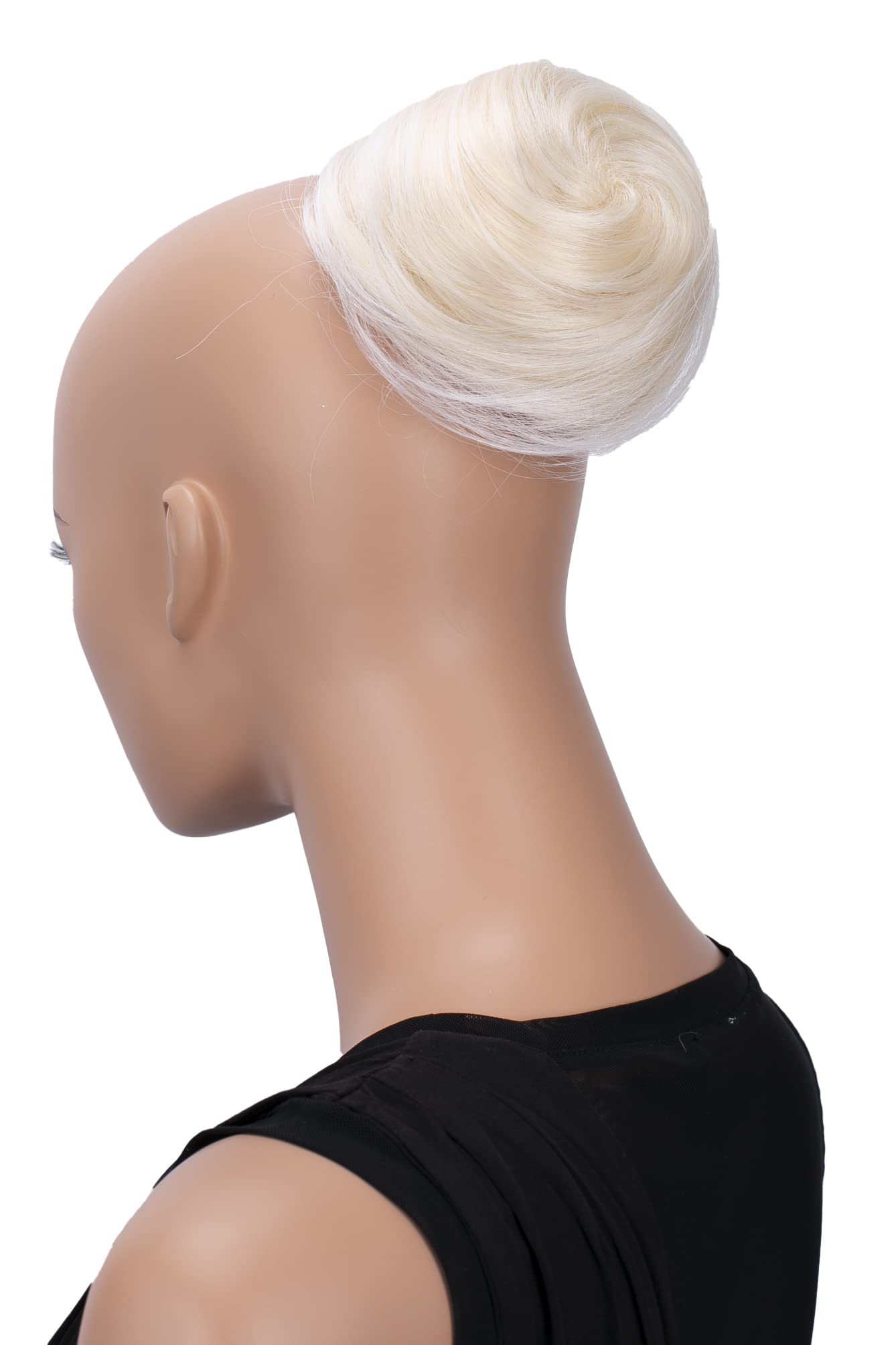 CAISHA Bun Hairpiece Ponytail Hepburn-Bun Scrunchie Updo White Blonde DC21