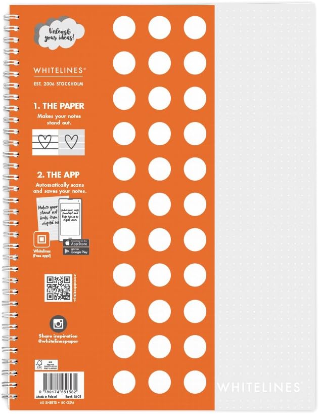 (Multipack) Whitelines Link A4 Dotted Notebook 80gsm Paper (Pack of 6)