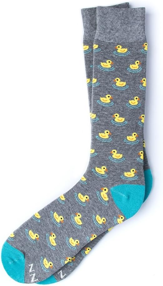 "Feelin' Ducky" Rubber Ducky Ducks Hipster Novelty Crew Carded Cotton Men's Socks (1 Pair)