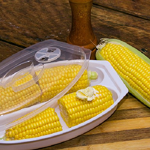 Microwave Corn Cooker/Corn Steamer White Easy & Fast Way To Steam