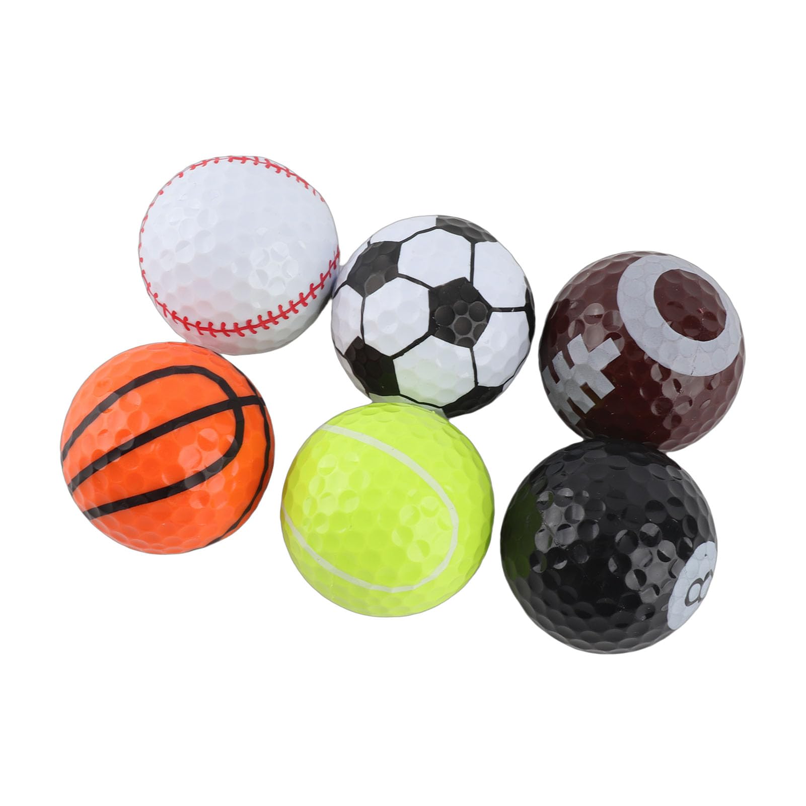 Cocoarm 6 Pack Rubber Practice Golf Balls for Beginners Indoor Outdoor Training Lightweight Durable Sports Equipment Golf Training Balls for Home Driving Range Backyard Use