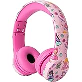 Snug Play+ Kids Headphones – Volume Limited 93dB for Safe Listening – Foldable, Durable Headphones for Toddlers, Boys & Girls – Tangle-Free Cord – Ideal for Travel, School, Tablets - Princess