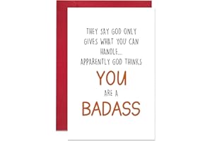 Ogeby Funny Get Well Card Gift for Him Her, Humor Encouragement Card, They Say God Only Gives What You Can Handle