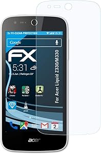 atFoliX Screen Protection Film Compatible with Acer Liquid Z330/M330 Screen Protector, Ultra-Clear FX Protective Film (3X)