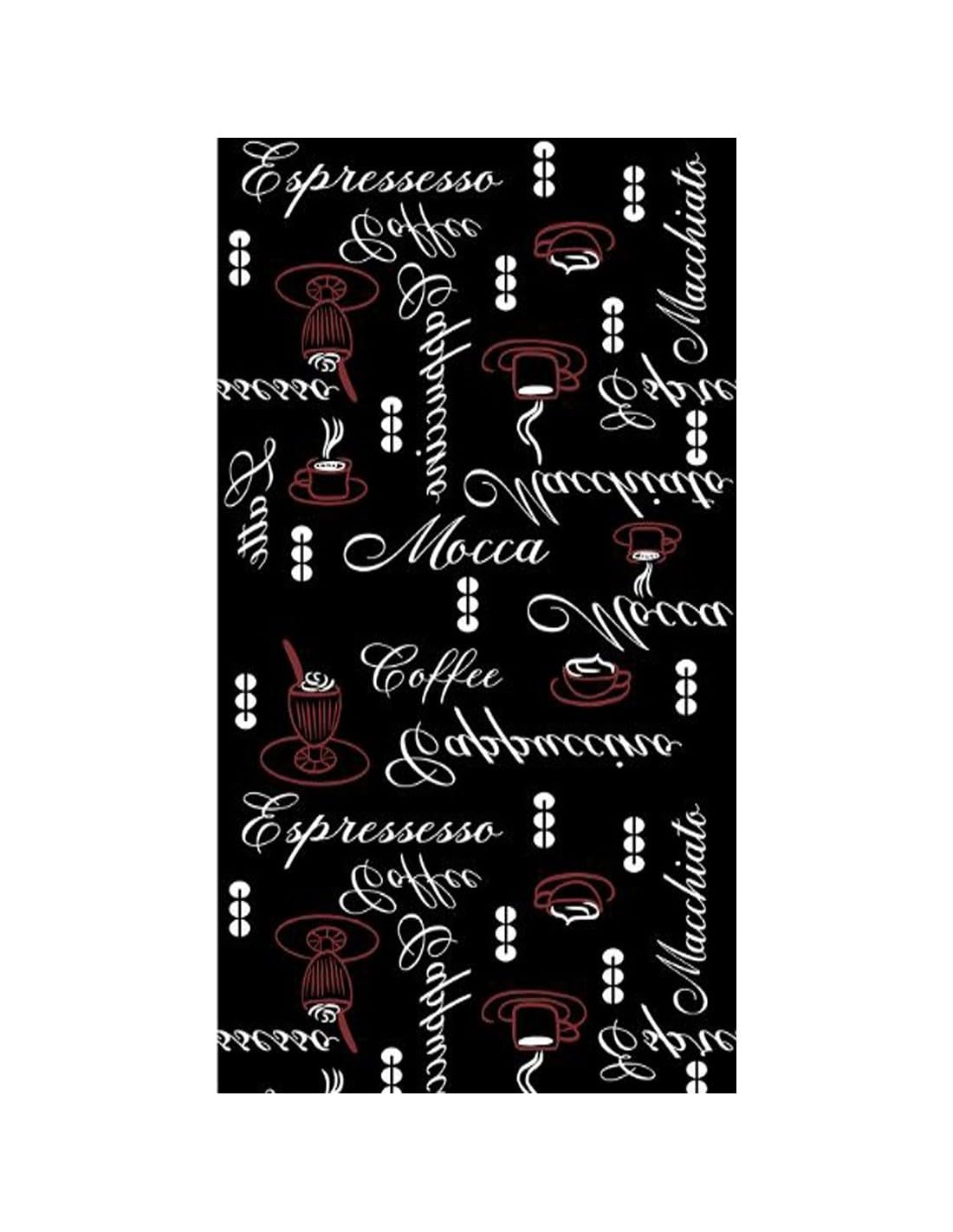 MANI TEXTILE Espresso Rug Polyester Black 40 x 60