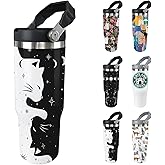 Ztuhjvy Cat Tumbler with Lid and Straw 30oz Stainless Steel Cute Water Bottle Cup Funny Cat Gifts for Women
