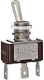 Eaton XTD2B1A Toggle Switch, Quick Connect Termination, On-Off-On Action, SPDT Contacts