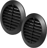 Vent Systems 80 mm Round Air Vent Covers Black Pack of 2