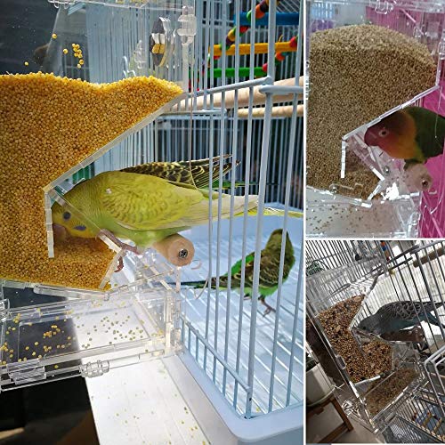 Mrli Pet No Mess Bird Feeder Parrot Integrated Automatic Feeder