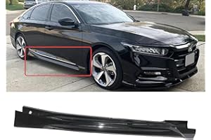 NINTE Side Skirts for 10th Gen 2018-2022 Honda Accord ABS Add-on JDM Gloss Black Side Skirts Extensions