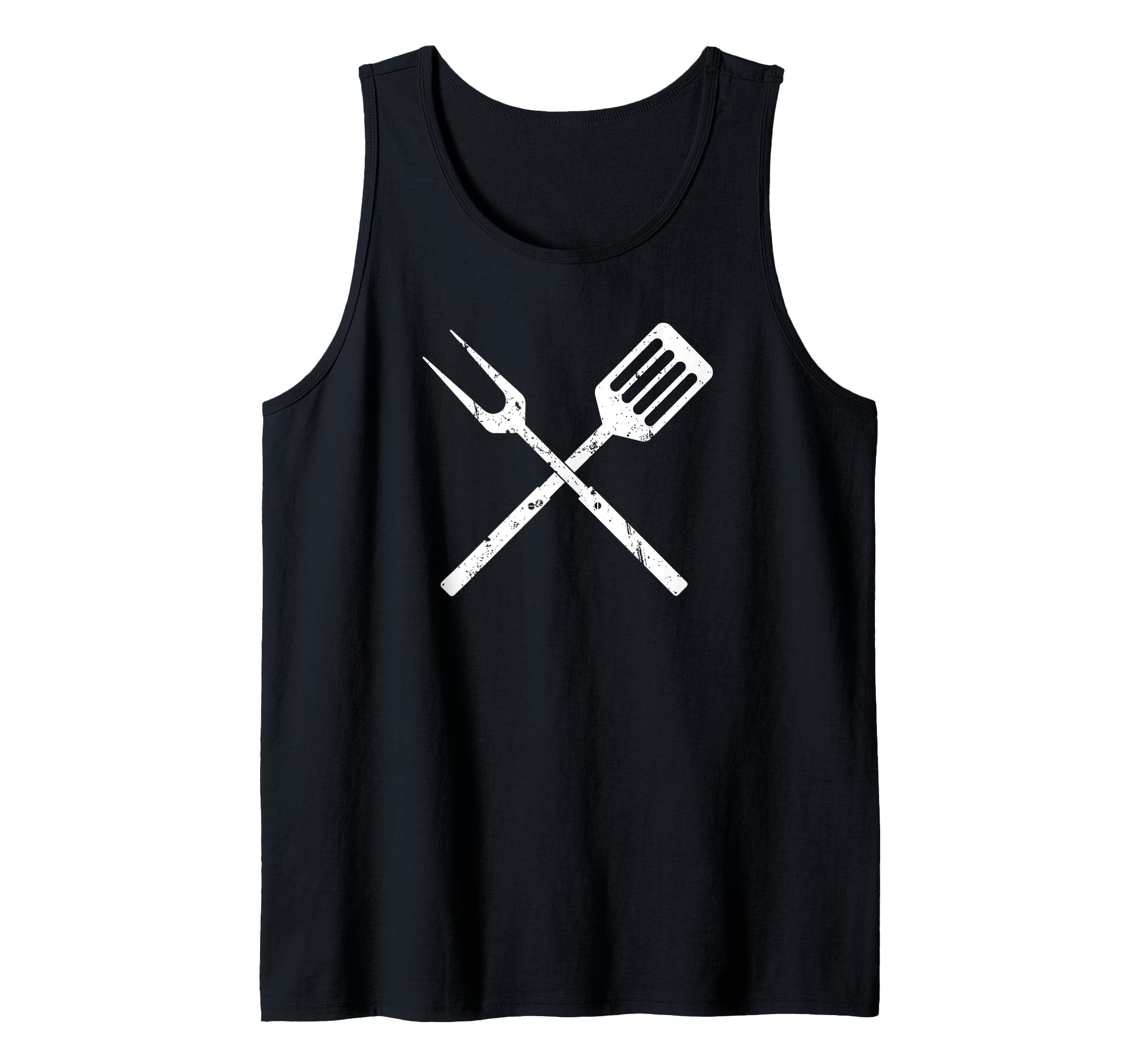 BBQ Utensils Distressed BBQ Tools Tank Top
