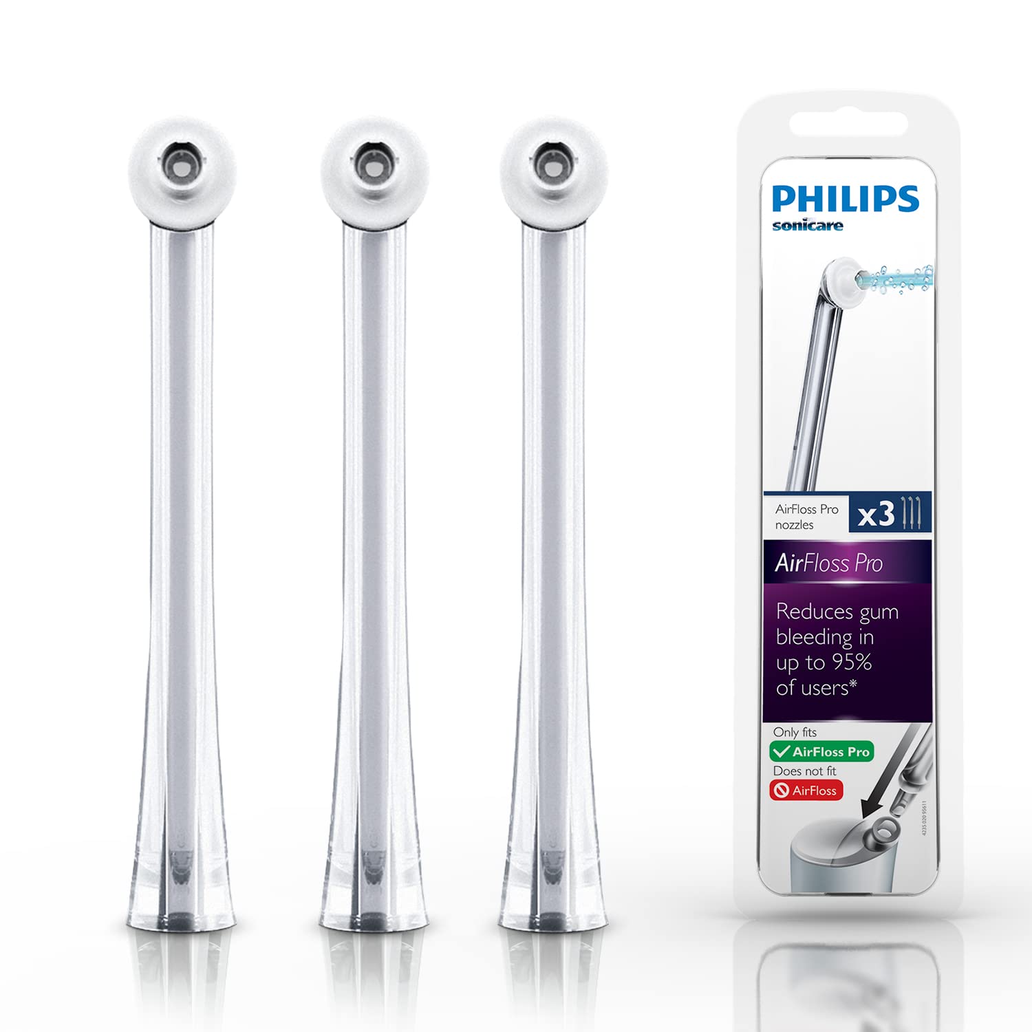Philips Sonicare AirFloss Pro Interdental Replacement Nozzles - Pack of 3