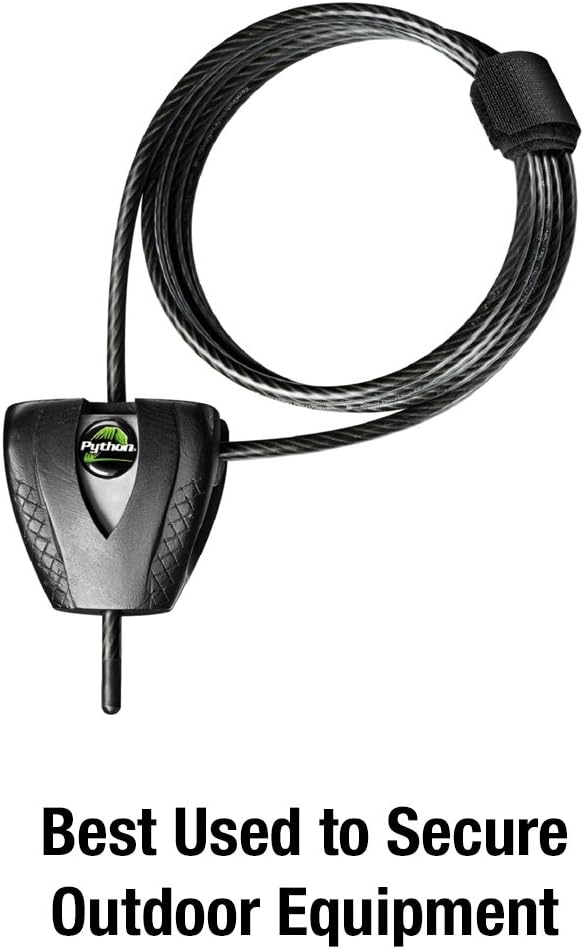 Master Lock 8417D Python Keyed Cable Lock, 6 Ft. Long, Black - Game Camera - 