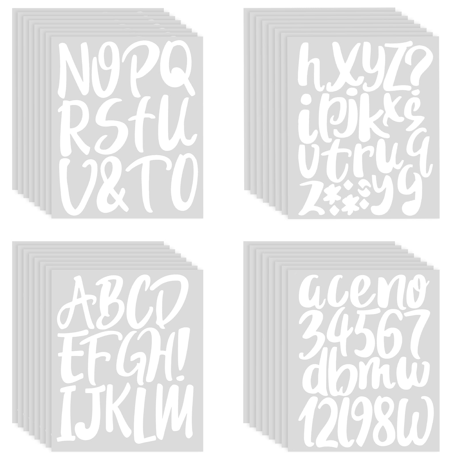 Photo 1 of Outus 576 Pieces 8 Sheets Letters Stickers Self Adhesive Vinyl Letter Alphabet Number Stickers Mailbox Numbers Sticker, Decals for Classroom Decor, Sign, Door(White,4 Inch)