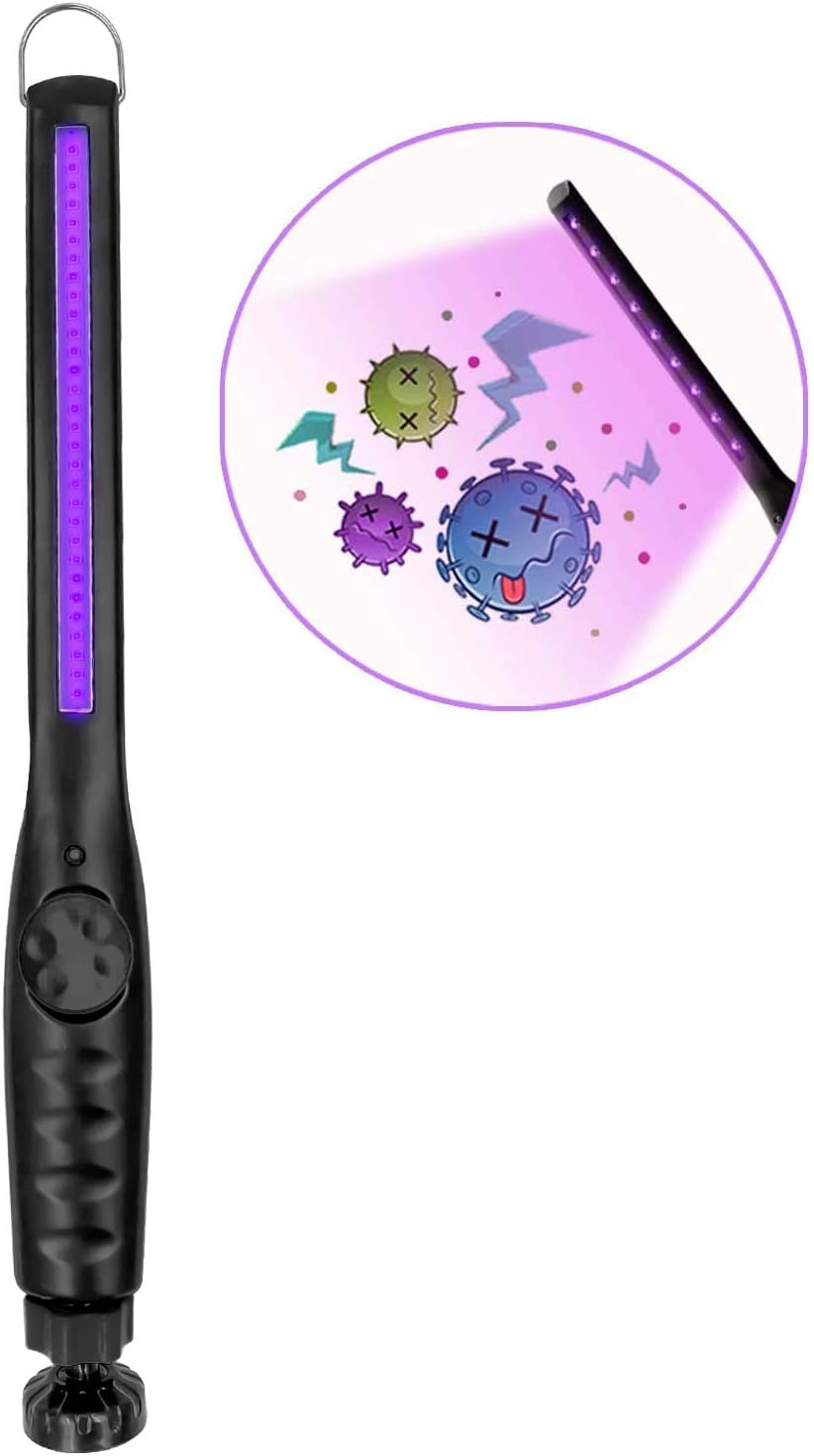Ultraviolet Light Sterilizer hanmir Portable UV germicidal lamp Anti-Bacterial Rate 99% UV Lamp Without Chemicals for Hotel Household Wardrobe Toilet Car Pet Area