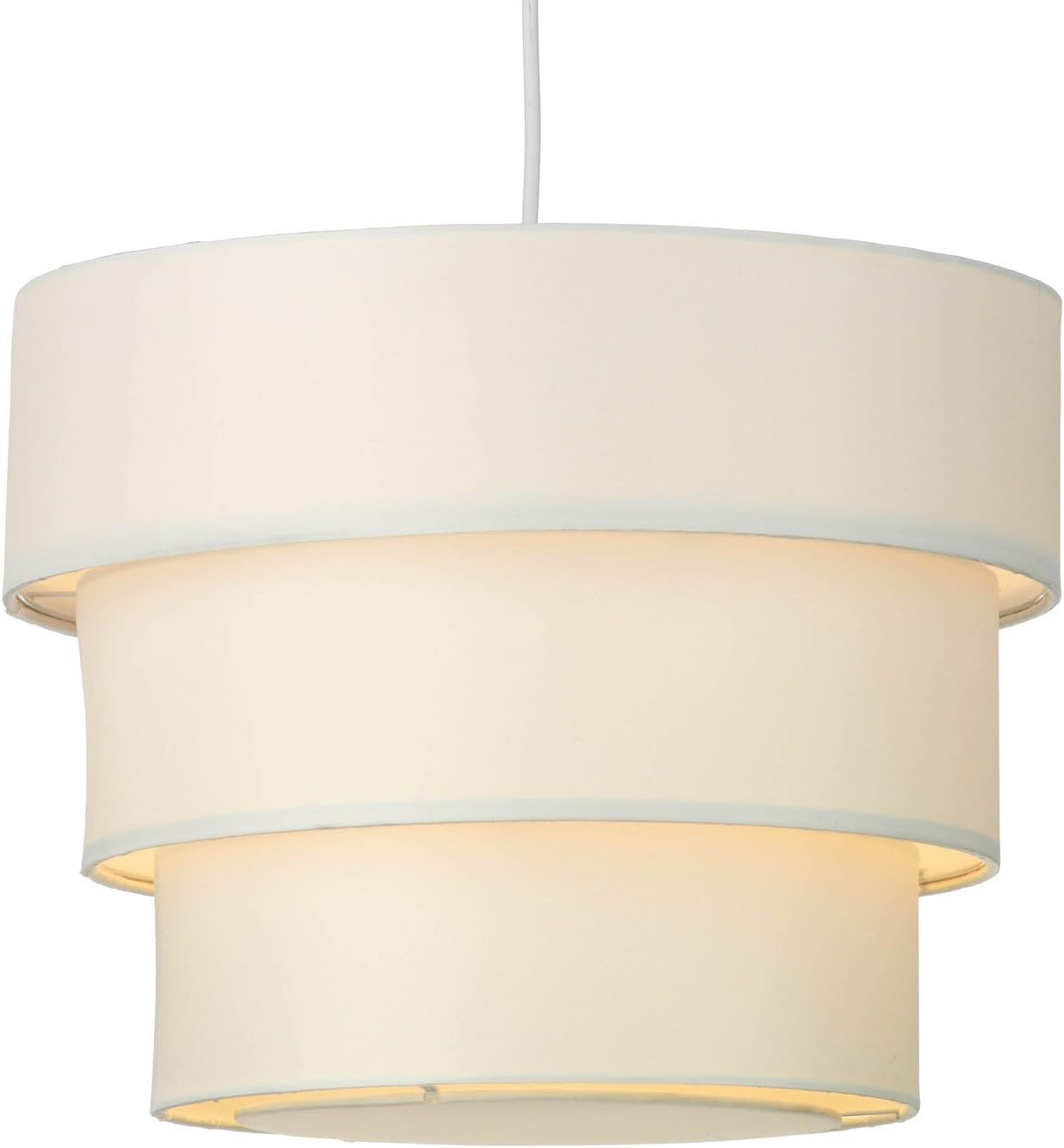 Anya 3tier pendant lamp shade fabric Cream Amazon.co.uk Lighting