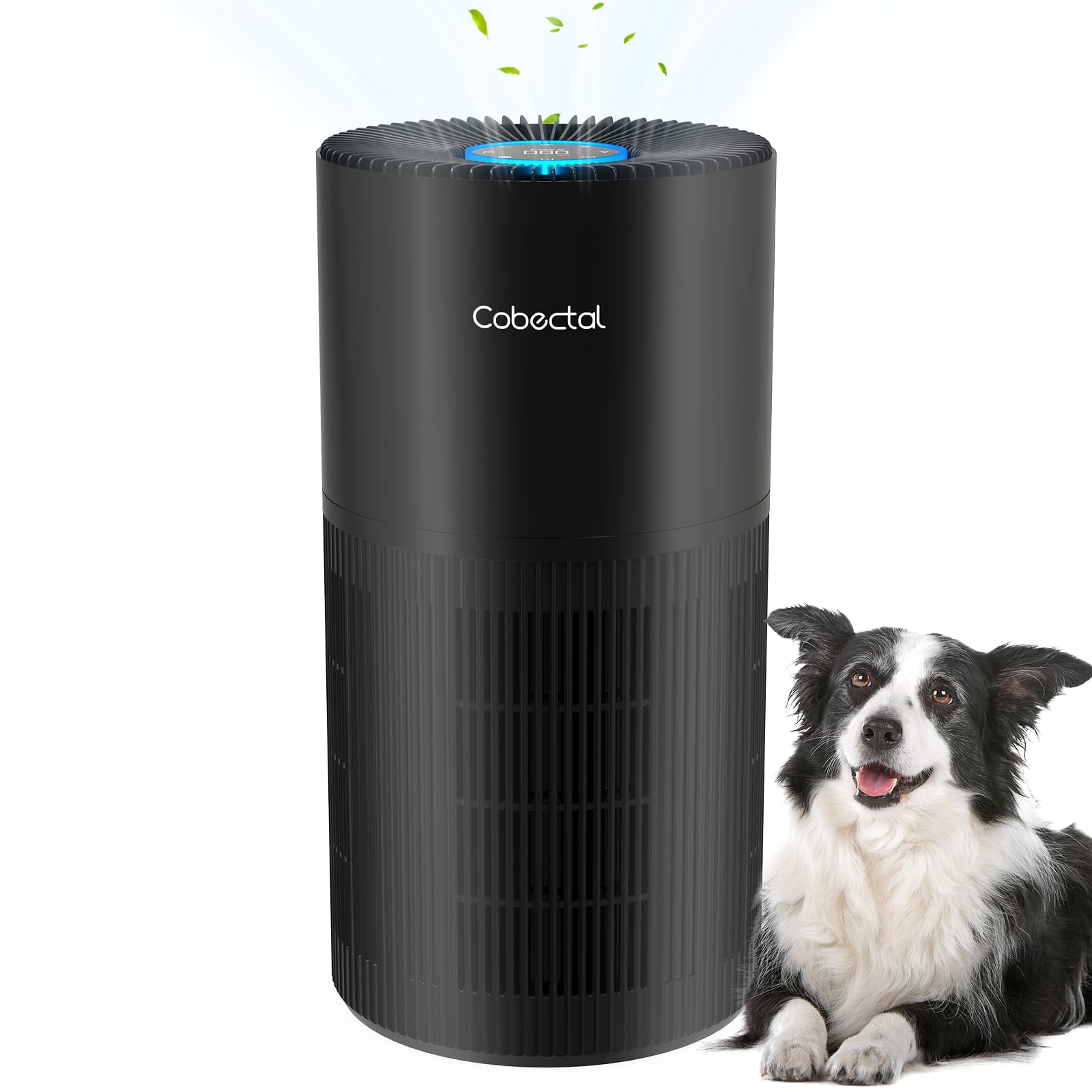 Air Purifiers for Home Large Rooms, Cobectal Air Cleaner with H14 True HEPA 3-in-1 Filter Covers up to 1650ft², Air Quality Sensor, Aroma Function & Sleep Mode, Pet Air Purifier, Black